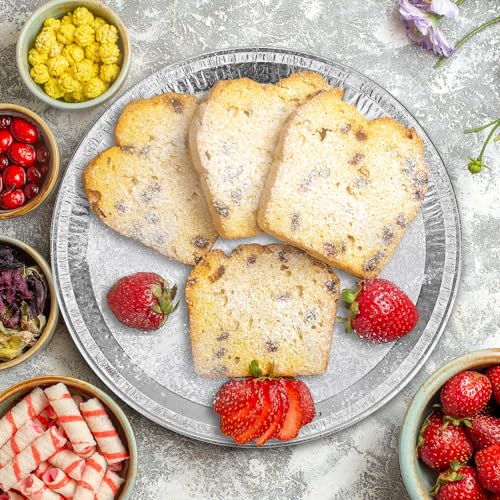 Roponan 15 Pack Serving Platters 12”, Disposable Aluminium Foil Serving Trays for Parties, Silver Embossed Foil Serving Dishes/Plates for Vegetable, Fruit, Slices of Cake, Cookies - Image 4