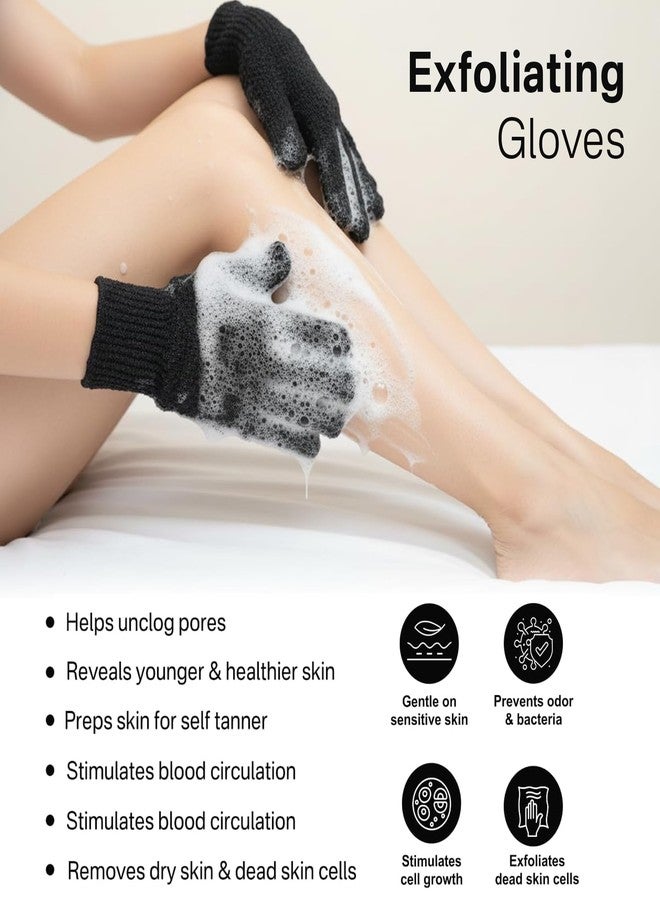 Yiclick Heavy Exfoliating Gloves, Exfoliating Body Scrubber for Bath Shower Exfoliation, Body Scrub Exfoliator for Dead Skin Remover, Exfoliate Sponge Loofah Washcloth Mitt Men Women - Image 3