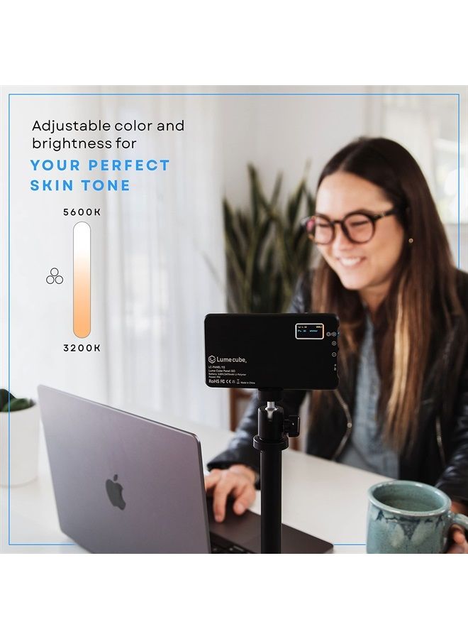 Lume Cube Broadcast Lighting Kit | Zoom Lighting, Webcam Light for Computer | Video Conference Lighting Kit for Laptop with Adjustable Brightness & Color Temperature, Tripod & Suction Mount Included - Image 2