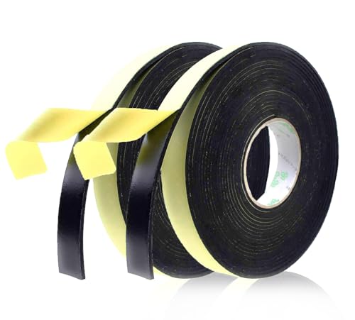 Papillon Foam Insulation Tape Adhesive, Seal, Doors, Weatherstrip, Waterproof, Plumbing, HVAC, Windows, Pipes, Cooling, Air Conditioning, Weather Stripping, Craft Tape (66 Ft x 1/8" x 2") - Image 1