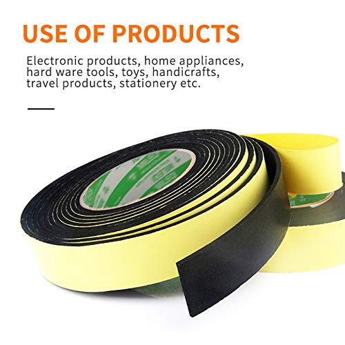 Papillon Foam Insulation Tape Adhesive, Seal, Doors, Weatherstrip, Waterproof, Plumbing, HVAC, Windows, Pipes, Cooling, Air Conditioning, Weather Stripping, Craft Tape (66 Ft x 1/8" x 2") - Image 3