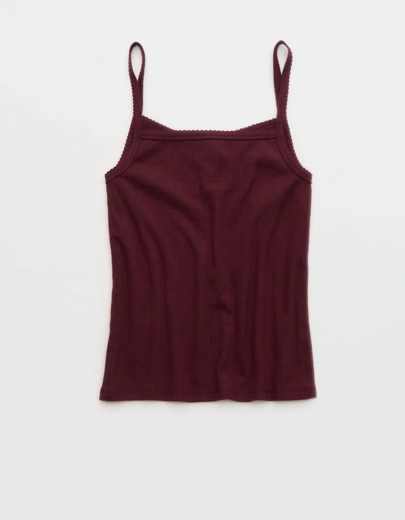 Aerie  Aerie Pointelle Pajama Tank Top for Women | Best Price UAE