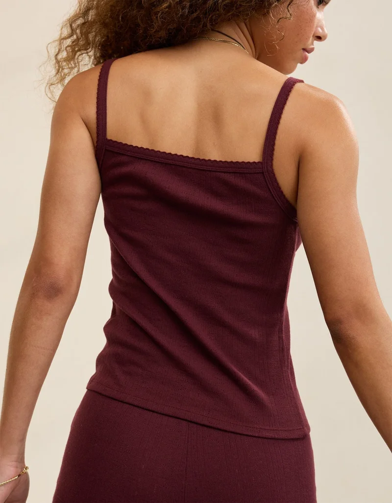 Aerie  Aerie Pointelle Pajama Tank Top for Women | Best Price UAE