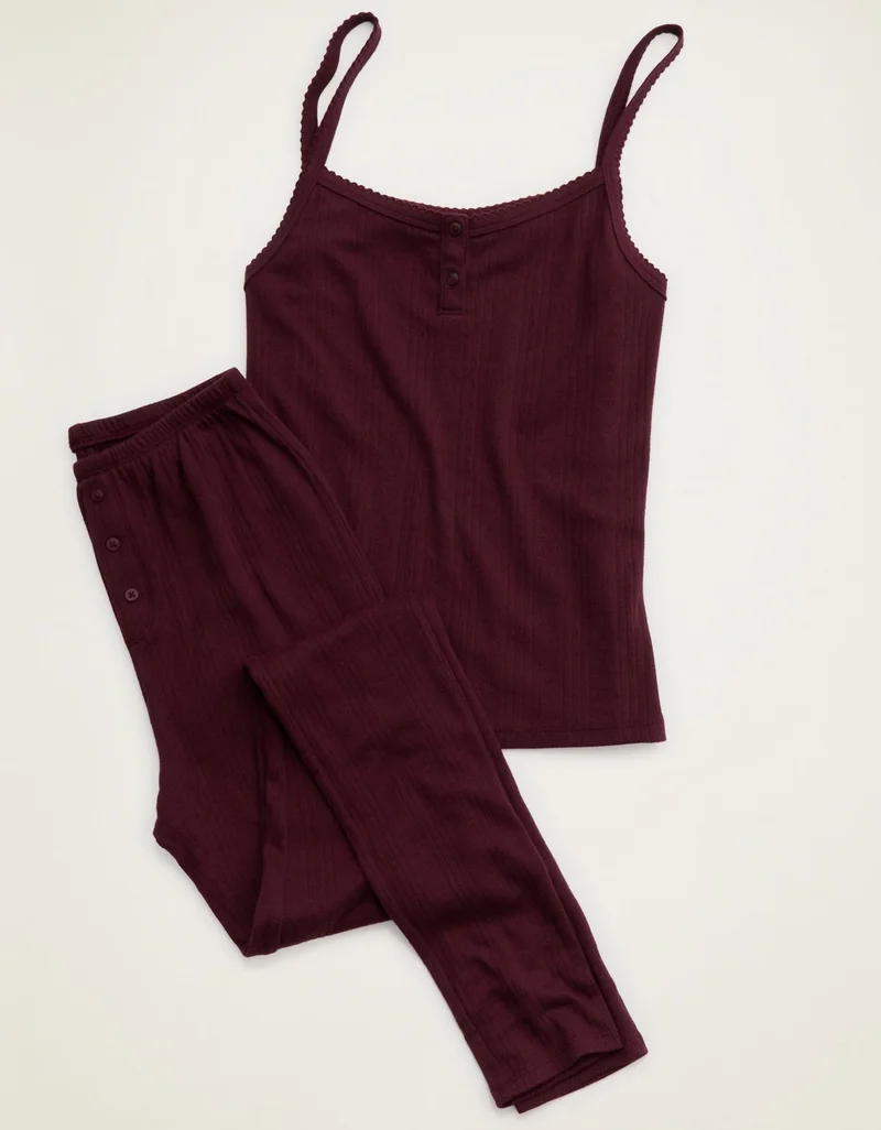 Aerie  Aerie Pointelle Pajama Tank Top for Women | Best Price UAE