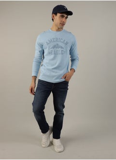 American Eagle AE Long-Sleeve Logo Graphic Thermal T-Shirt  - Image 1