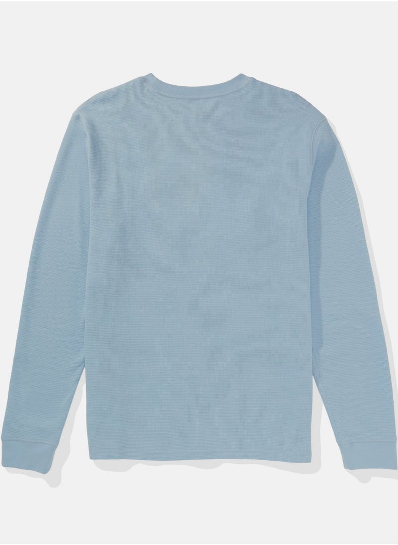 American Eagle AE Long-Sleeve Logo Graphic Thermal T-Shirt  - Image 2