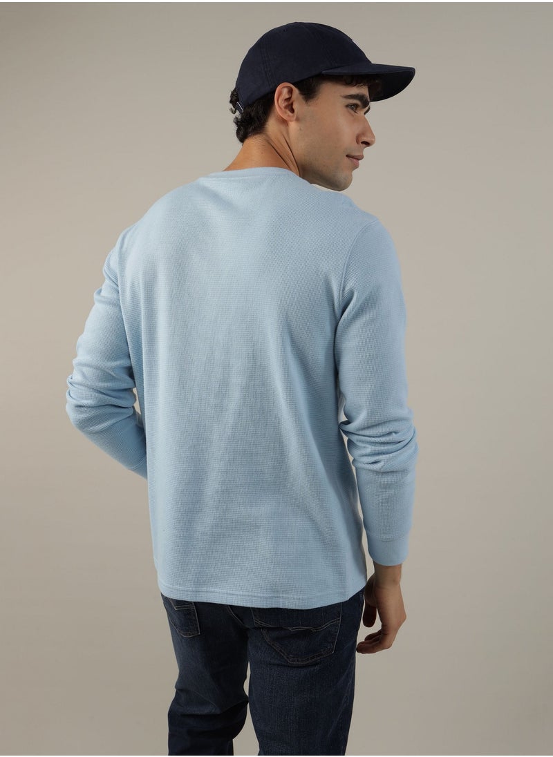 American Eagle AE Long-Sleeve Logo Graphic Thermal T-Shirt  - Image 4
