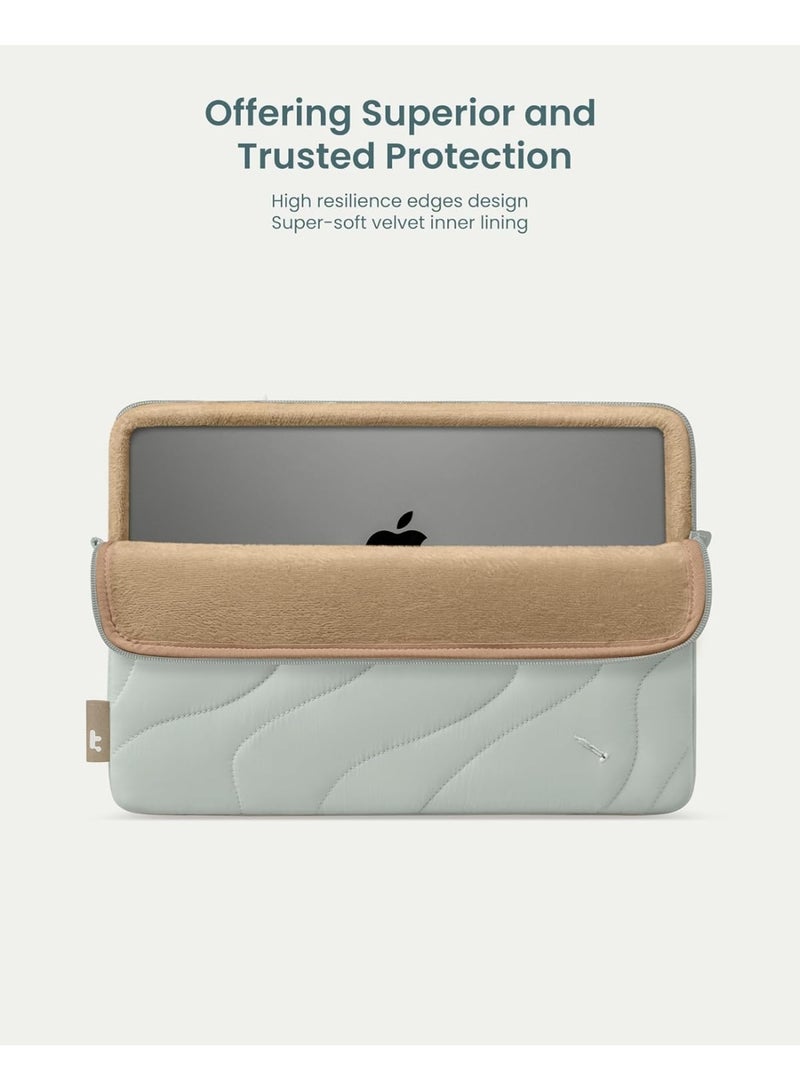 Tomtoc Terra-A27 Laptop Sleeve 13 inch Eco-Friendly Protective Case – Compatible with MacBook Air M4/M3/M2/M1, MacBook Pro 13 inch, iPad Pro 13 inch, Surface Pro & Dell XPS 13, Slim Shockproof Laptop Sleeve - Image 5