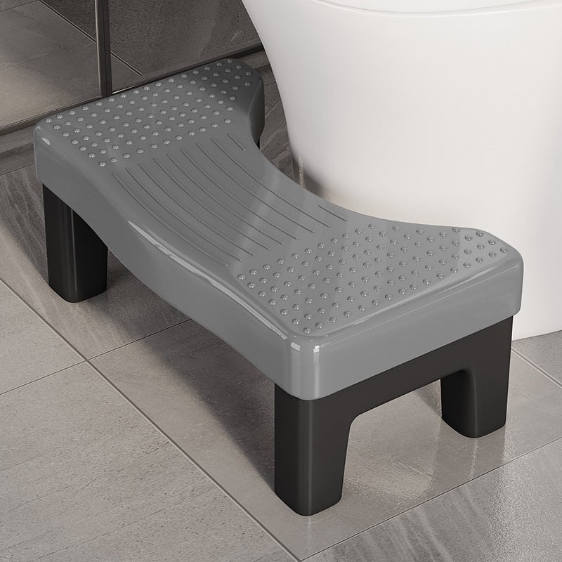 Generic Thickened Home Toilet Squatting Aid Bathroom Stool Gray with black foot stool * 1 