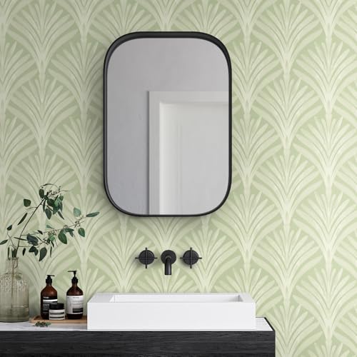 Hopepak Peel and Stick Wallpaper Sage Green Leaf Contact Paper Boho Self Adhesive Wall Paper Removable Renter Friendly Wallpaper for Bedroom Bathroom Cabinet Vinyl Rolls 16.1''x78.7'' - Image 3