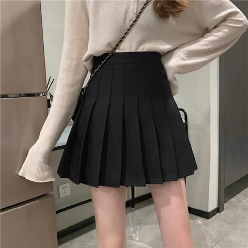 Pleated Skirt New Chinese Style Skirt Stylish High Waist Slimming A- Line Skirt College Style Skirt Golf Skirt Women - Image 5
