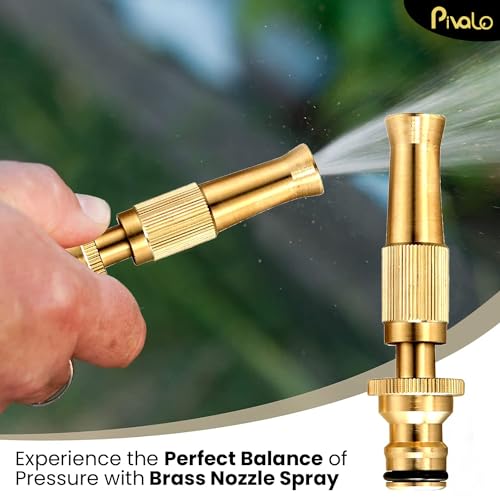 Pivalo Brass Nozzle Water Spray Gun Adjustable Twist Jet Hose Powerful Pressure Booster Washer Multipurpose for Gardening & Washing Care Bike - 1 Pc - Image 5