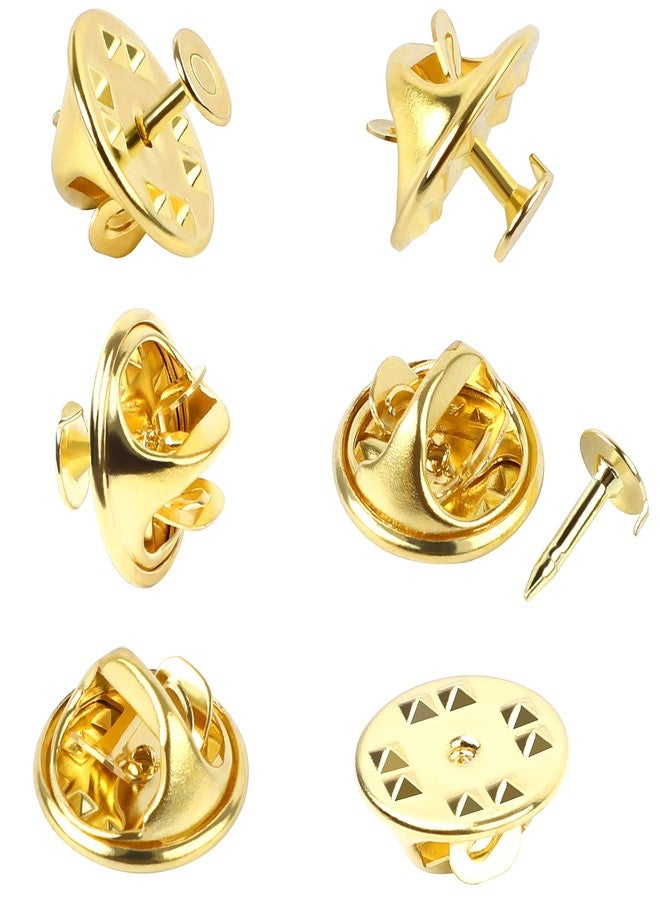 Janyun 120 Pairs Butterfly Clutch Tie Tacks Pin Back Replacement With 8Mm Length 4Mm Width Blank Pins For Craft Making 4Mm Gold