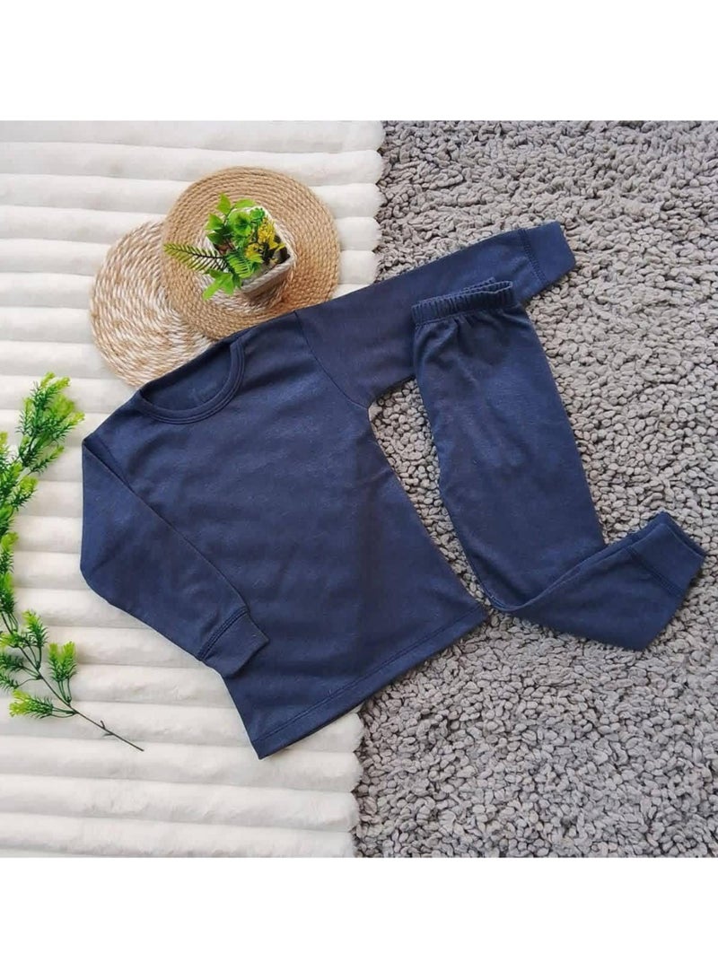 Funny Bunny Pack of 2 Kids Cotton Thermal Long Sleeve and Pants Pyjama Set - Image 2