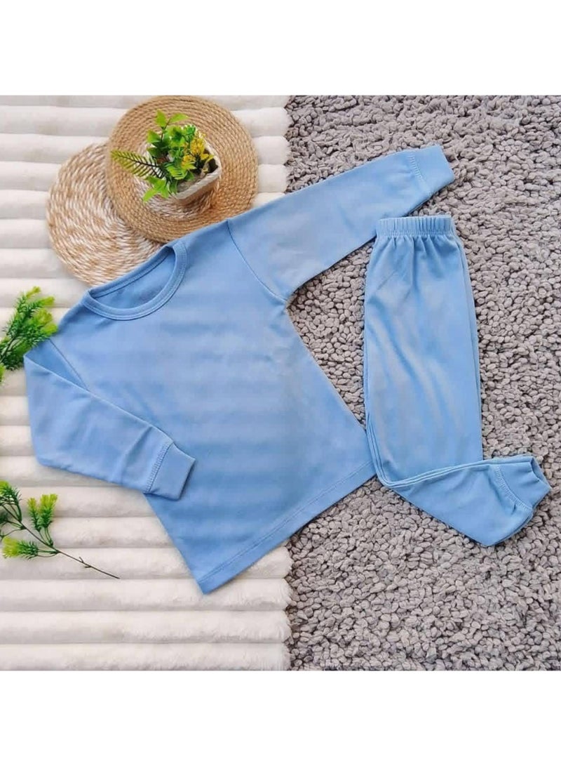 Funny Bunny Pack of 2 Kids Cotton Thermal Long Sleeve and Pants Pyjama Set - Image 3