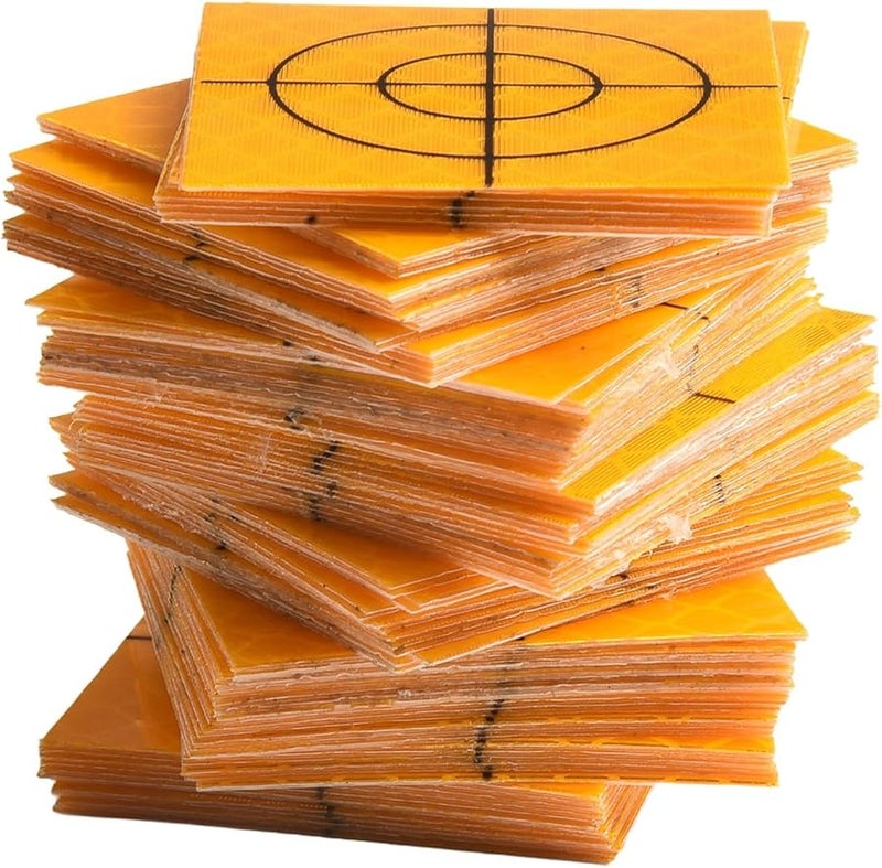 100 Pack Yellow Acrylic Reflector Targets 40x40mm for Total Station Measurement Points - Image 4