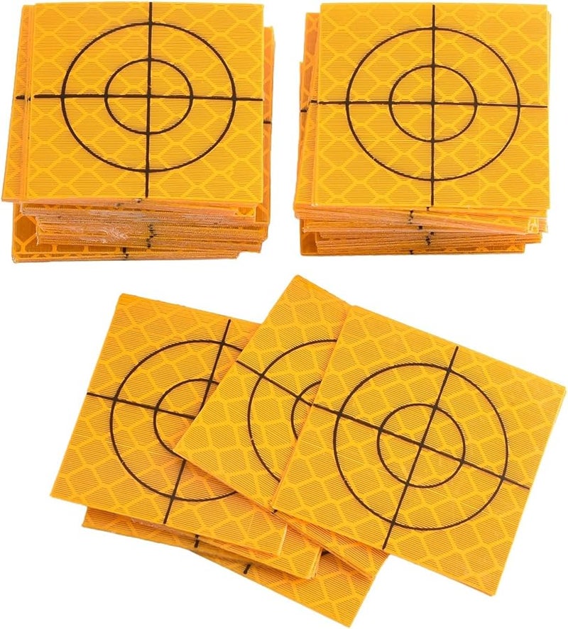 100 Pack Yellow Acrylic Reflector Targets 40x40mm for Total Station Measurement Points - Image 3