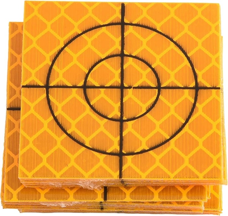 100 Pack Yellow Acrylic Reflector Targets 40x40mm for Total Station Measurement Points - Image 5