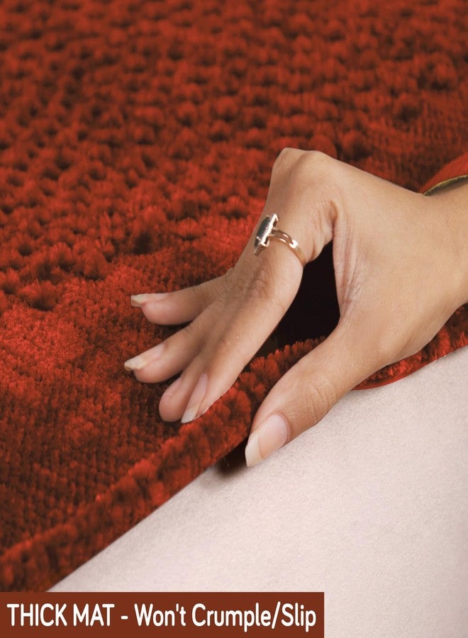 HOKIPO Poly Velvet Thick Sofa Cover Mats for 1/2/3 Seater Sofa and L Shape. Make Your Own Sofa Cover Set, Mat Length 60(D) X 180(L) Cm, Rust Brown (In-761-Rbr) - Image 3