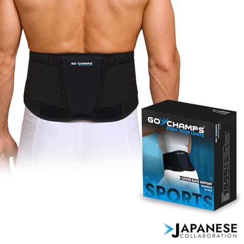 GoChamps Premium Neoprene Lower Back Support with Adjustable Straps, Breathable Lumbar Waist Belt for Gym, Sports and Daily Use, Japanese Collaboration, Medium (75-85 cm, Pack Of 1) - Image 2
