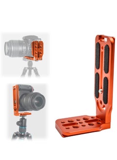 KASTWAVE DSLR Camera L Bracket Quick Release Plate Vertical Horizontal Switching Tripod Quick Release Board Compatible with Canon / Nikon / Sony / DJI / Osmo / Ronin / Zhiyun Stabilizer Tripod Monopod (Orange)  - Image 1