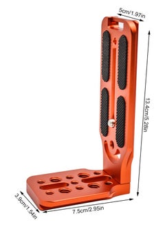 KASTWAVE DSLR Camera L Bracket Quick Release Plate Vertical Horizontal Switching Tripod Quick Release Board Compatible with Canon / Nikon / Sony / DJI / Osmo / Ronin / Zhiyun Stabilizer Tripod Monopod (Orange)  - Image 4