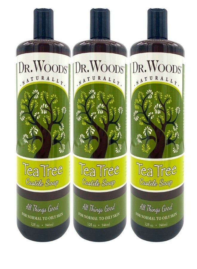 Dr. Woods Pure Tea Tree Liquid Castile Soap, 32 Ounce (Pack of 3) - Image 1