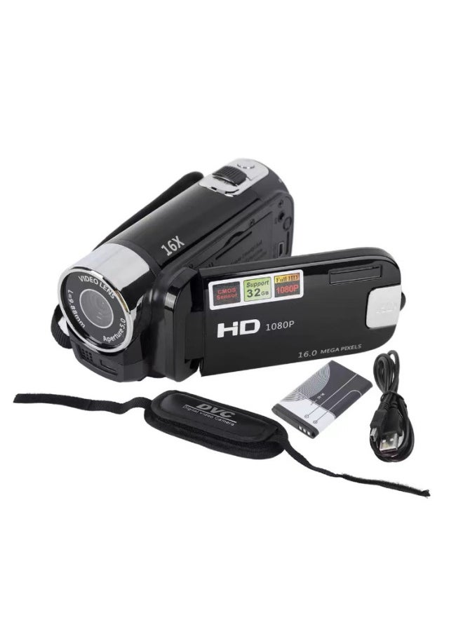 Generic 4K Digital Camera 2.7 Inch Camera Rotatable Screen 16x Digital Zoom DV Camera (D90)-Body Color:16GB Card + Card Reader Adapter  - Image 2