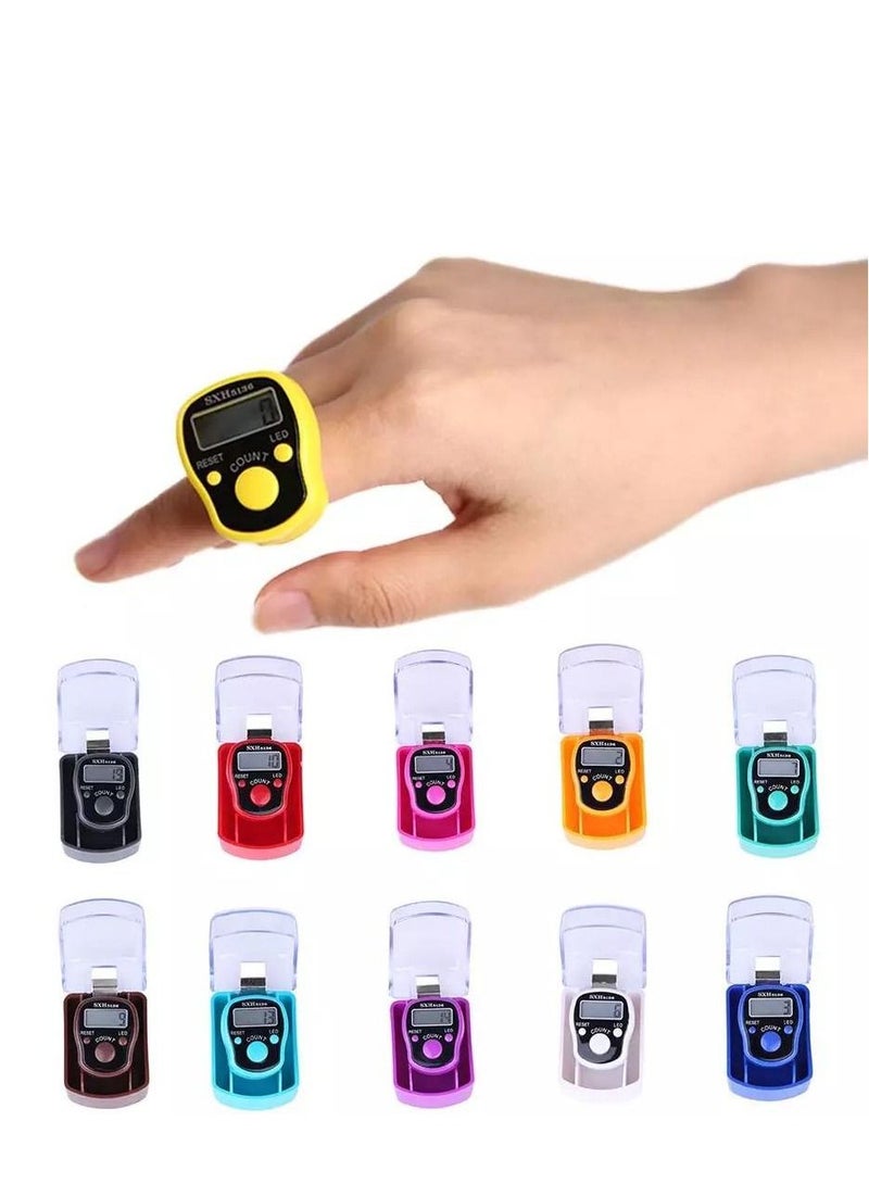 12-Piece Digital Finger Ring Counter Set - Image 1