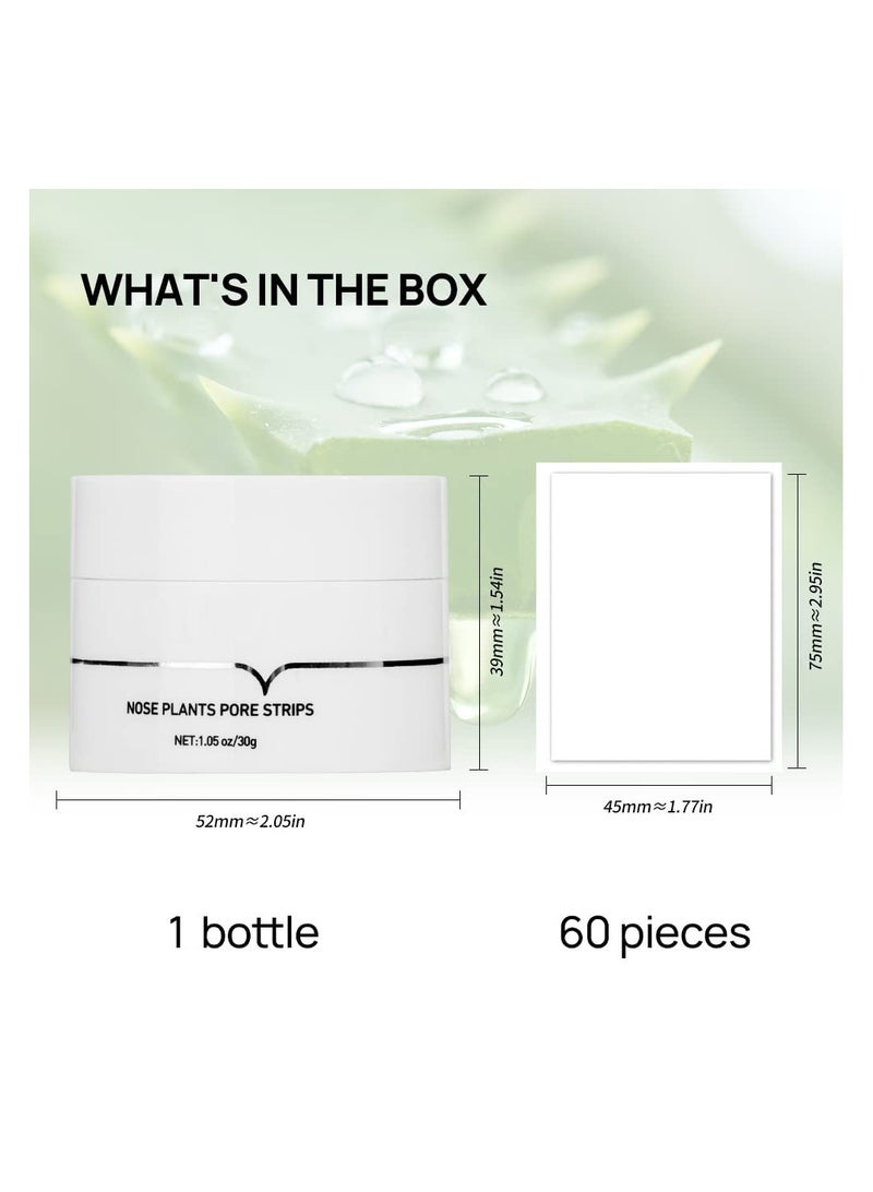 SYOSI 60PCS Blackhead Mask Strips, Blackhead Remover, Blackhead Remover Peel off Mask, Nose Plants Pore Strips Cleanser Purifying Face Mask, Korean Mask Deep, Cleansing Peel off Mask (1.05oz/30g) - Image 2