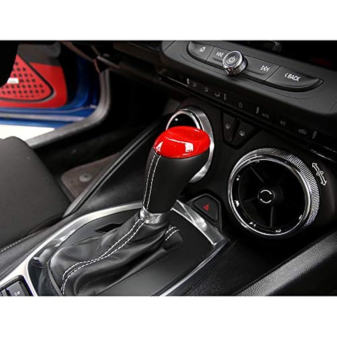ريحني شيروكار لإكسسوارات الكامارو الداخلية تروس لوحة تجهيز غطاء ناقل الحركة لشيفروليه كامارو 20172020 ديكور أحمر - Image 5