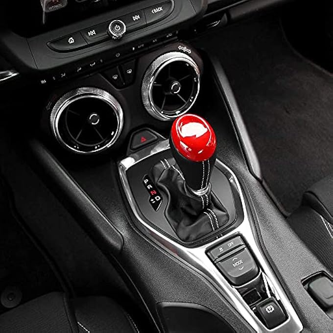 ريحني شيروكار لإكسسوارات الكامارو الداخلية تروس لوحة تجهيز غطاء ناقل الحركة لشيفروليه كامارو 20172020 ديكور أحمر - Image 1