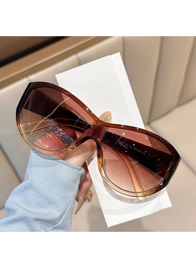 Generic - Luxury Vintage Cat Eyt Sunglasses Women Fashion Brand Designer Cateye Sun Glasses Female Eyewear UV400 Gafas De Sol Mujer-Lenses Color:L-Frame Color:1PC - Image 1