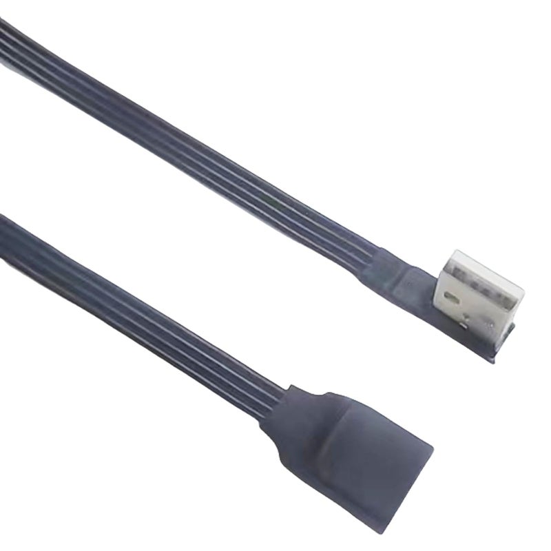 USB 2.0 Male to Female Short Cable 90Degree Angled for Efficient Charging and Data Transmission in Tight Space Printer USB Extension - Image 1