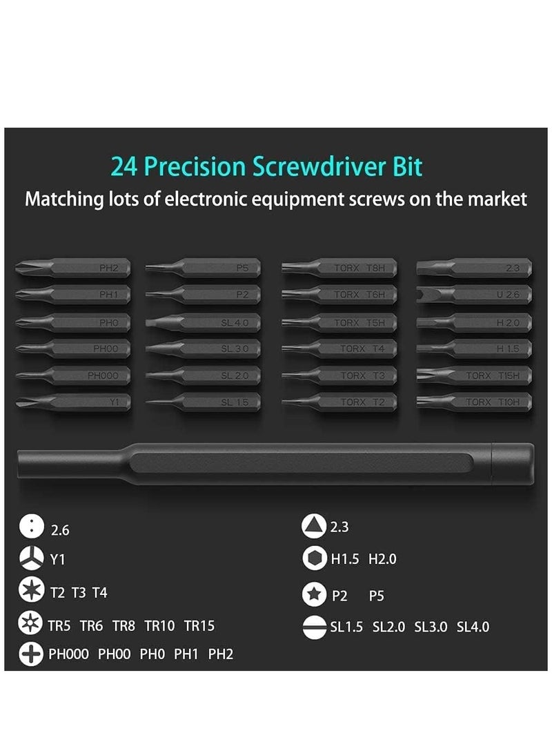 Precision Screwdriver Set Wearable Rust Resistant Magnetic Bits with Pop-up Storage Box (24bits) - Image 3