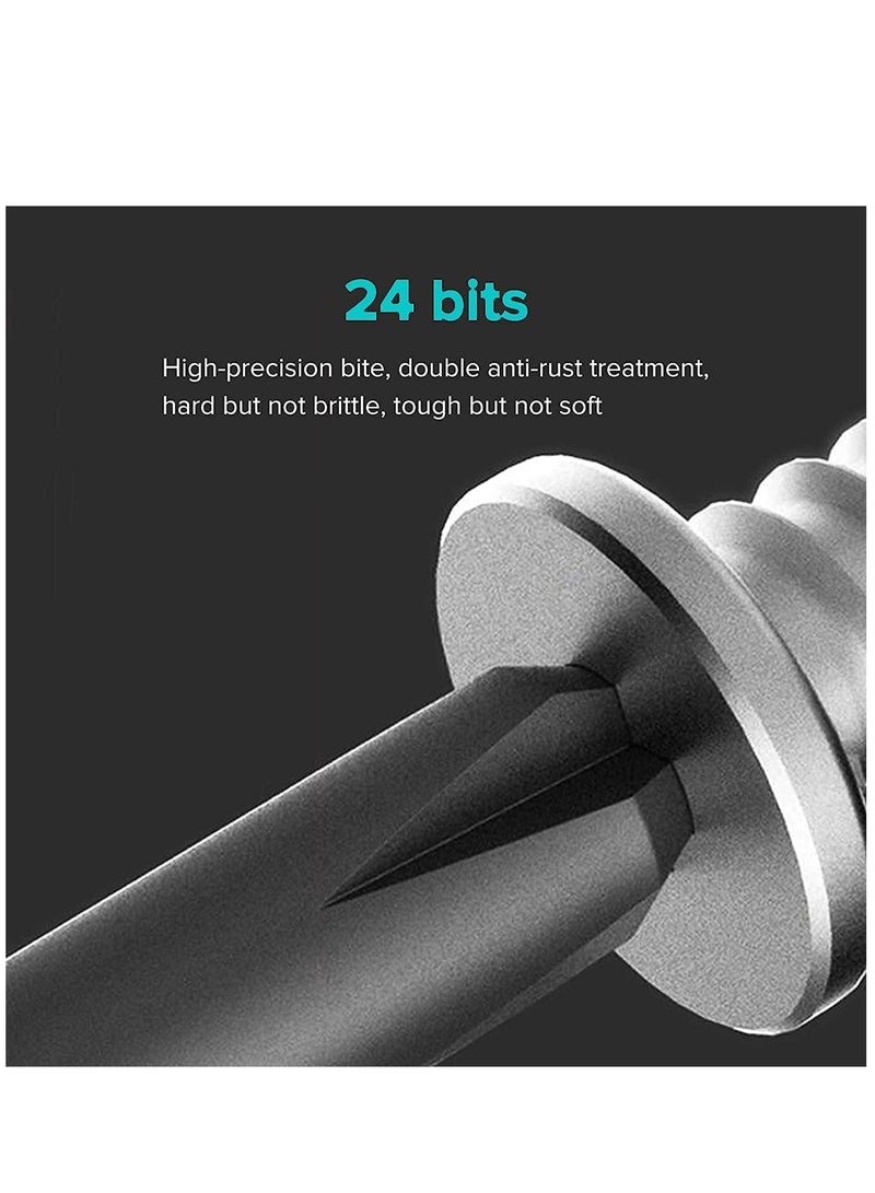 Precision Screwdriver Set Wearable Rust Resistant Magnetic Bits with Pop-up Storage Box (24bits) - Image 5