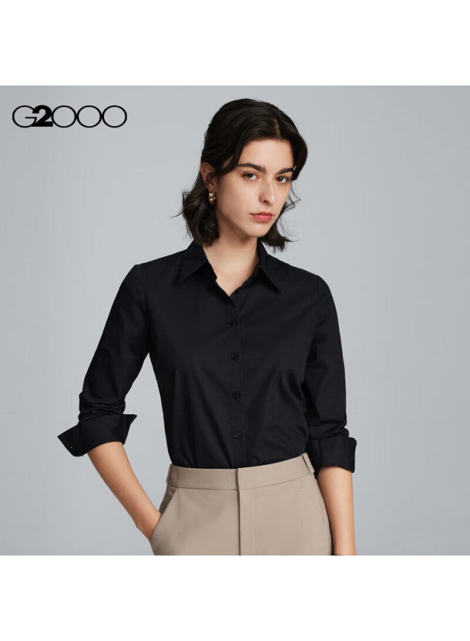 G2000 Women's Smooth Texture Comfortable Skin-friendly Fashion Slim Fit Commuter Versatile Long Sleeve Shirt New - Image 2