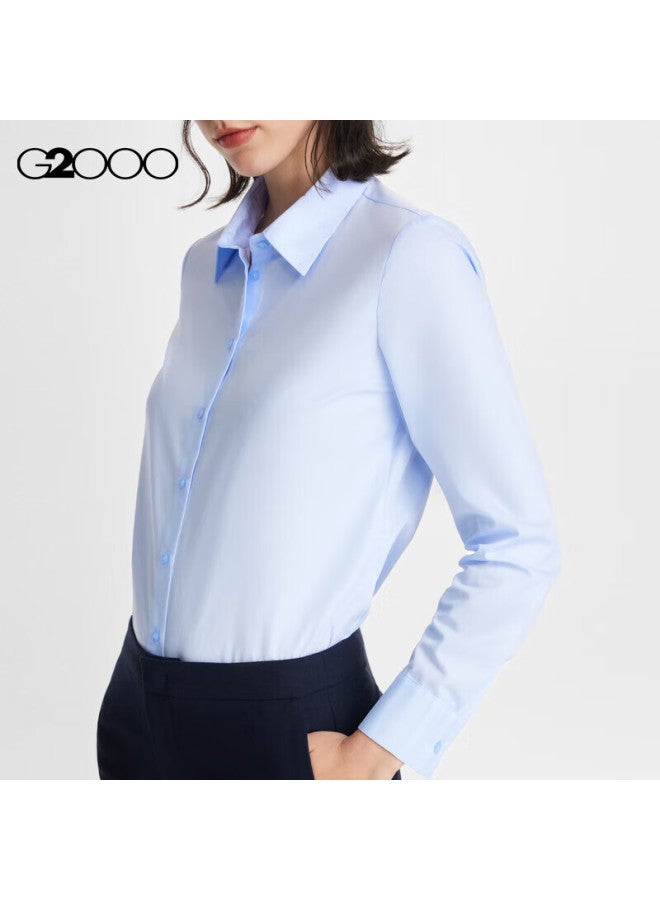 G2000 Women's Smooth Texture Comfortable Skin-friendly Fashion Slim Fit Commuter Versatile Long Sleeve Shirt New - Image 5
