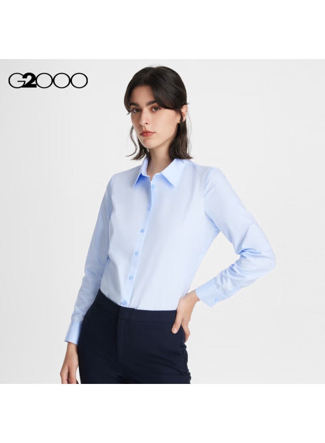 G2000 Women's Smooth Texture Comfortable Skin-friendly Fashion Slim Fit Commuter Versatile Long Sleeve Shirt New - Image 1
