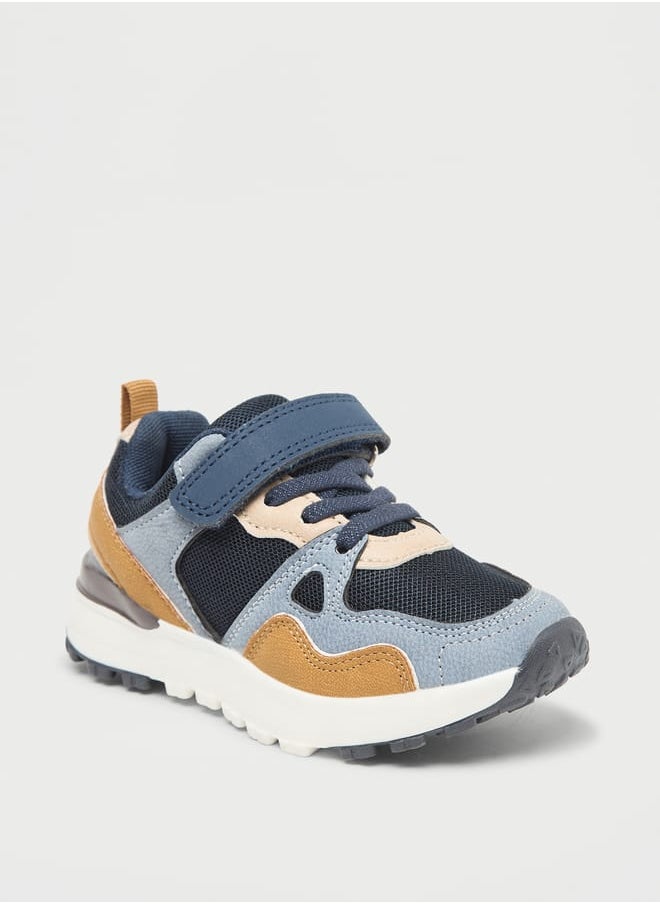 LBL by Shoexpress Boys Panelled Sneakers with Hook and Loop Closure  - Image 1
