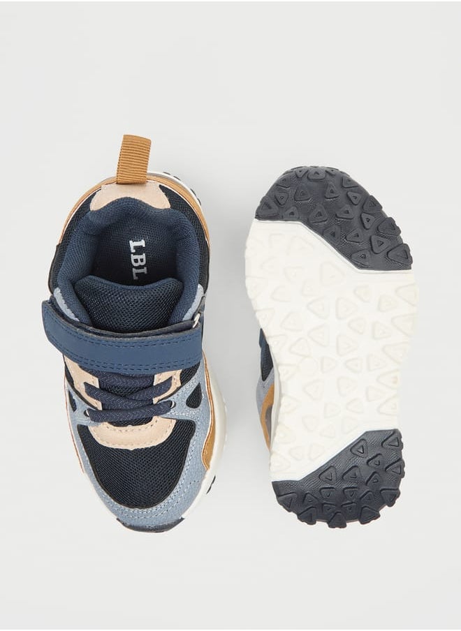 LBL by Shoexpress Boys Panelled Sneakers with Hook and Loop Closure  - Image 4