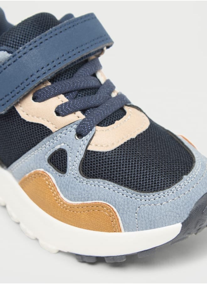 LBL by Shoexpress Boys Panelled Sneakers with Hook and Loop Closure  - Image 5