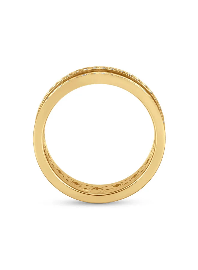CERRUTI 1881  Elettra Gold Ring with Crystal Cut-Out Flower Design for Women 56MM for Women | Best Price UAE