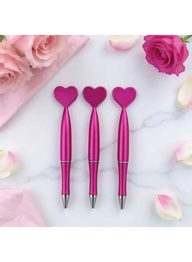 Rose Red Love Shape Gel Pen Set 3pcs Valentine Gift For School Office Writing - Image 5