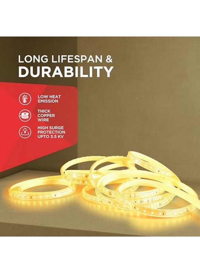 Havells ضوء حبل LED مرن HAVELLS بمدى 5م 96LED/متر | أبيض دافئ 3000K | ضوء احتفالي مقاوم للماء IP65 معتمد | 5م - أضواء خارجية لتزيين الشرفة، تزيين المنزل والديكور الداخلي - Image 4