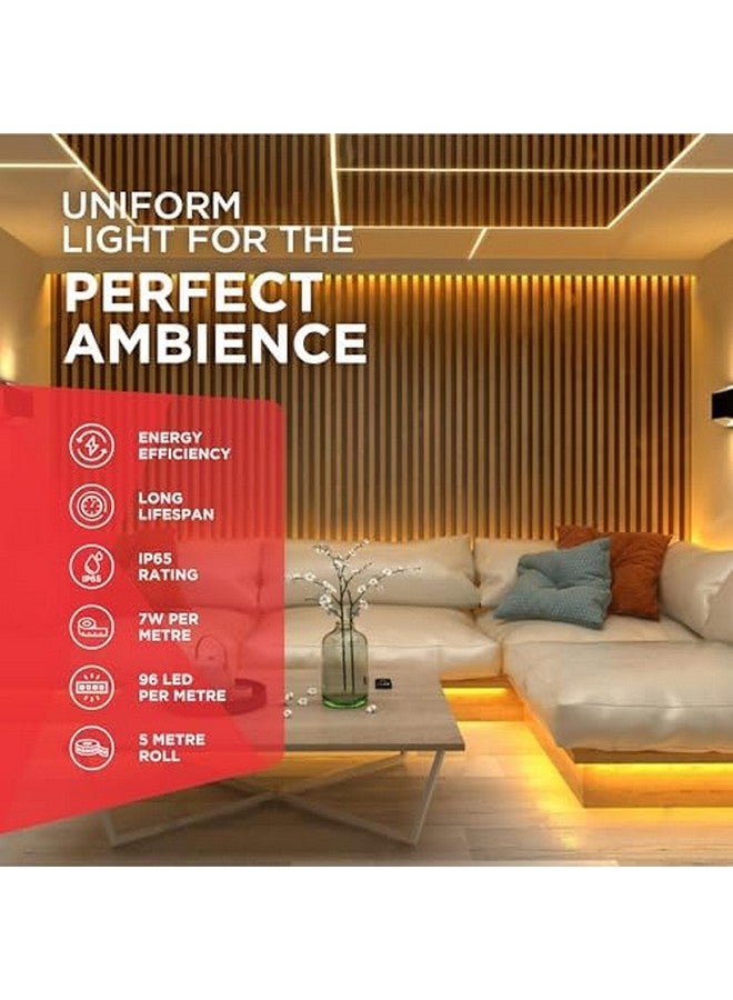 Havells ضوء حبل LED مرن HAVELLS بمدى 5م 96LED/متر | أبيض دافئ 3000K | ضوء احتفالي مقاوم للماء IP65 معتمد | 5م - أضواء خارجية لتزيين الشرفة، تزيين المنزل والديكور الداخلي - Image 5