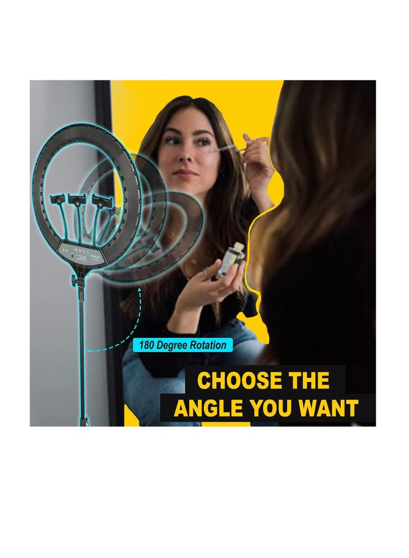 LED Ring Light with 3 Color Modes, Dimmable for Photography, YouTube, Video Clips, and Live Streaming (Includes 3 Stands + Remote Control, 35.5 cm + Stand) - Image 4