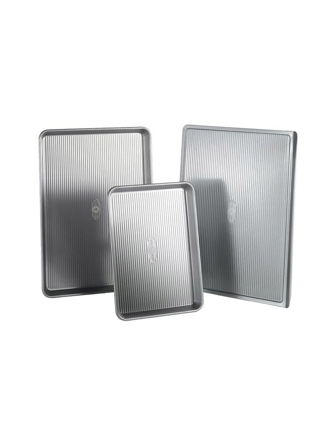 Usa Pan 3-Piece Warp Resistant Non-Stick Aluminized Steel Bakeware Set - Image 1