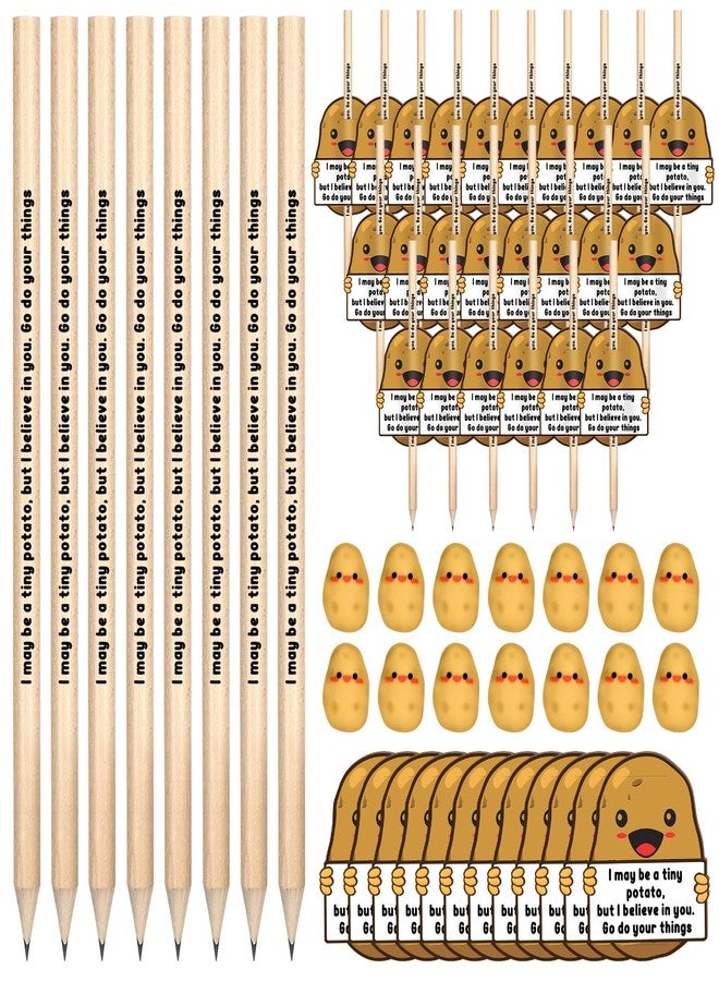 Jetec 30 Sets Employee Appreciation Gifts Inspirational Potato Pencil with Funny Erasers and Positive Thank You Card Emotional Support Gifts for Team Coworkers Teachers Students Party Favors - Image 1