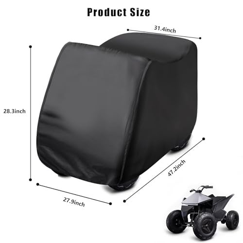 OYOCAM Car Cover Waterproof All Weather Compatible with Tesla Cyberquad for Kids, Large Ride On Truck Toys Car Cover Kids Waterproof Outdoor Heavy Duty 300d Oxford Protector Cover with Storage Bag - Image 2